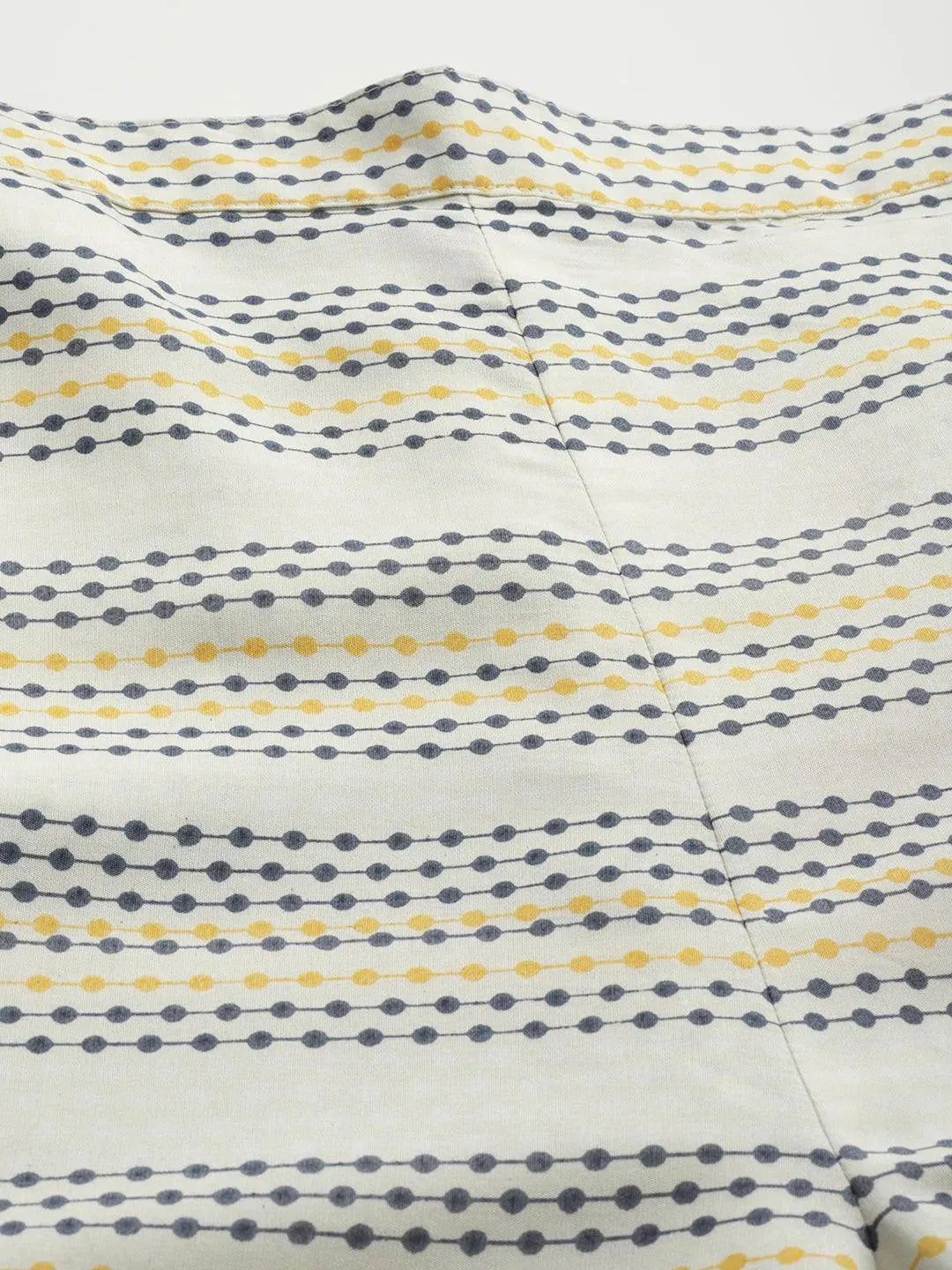Yellow Striped Silk Trousers - Libas 