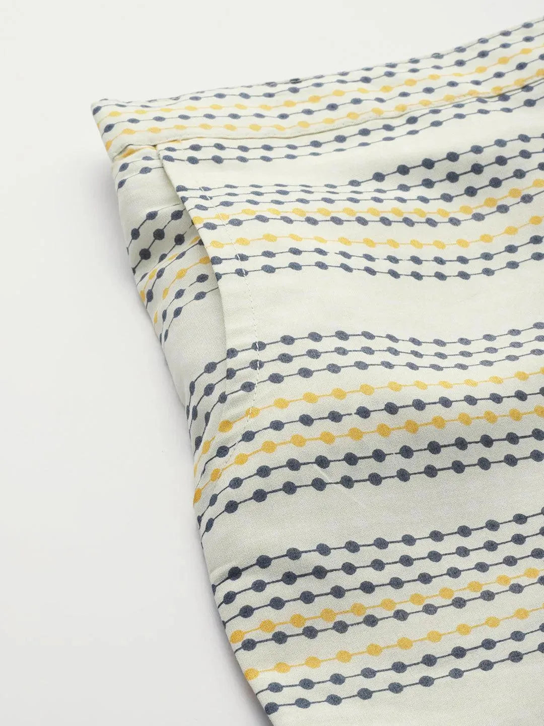 Yellow Striped Silk Trousers - Libas 