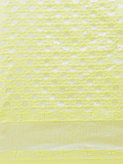 Yellow Woven Design Art Silk Saree - Libas