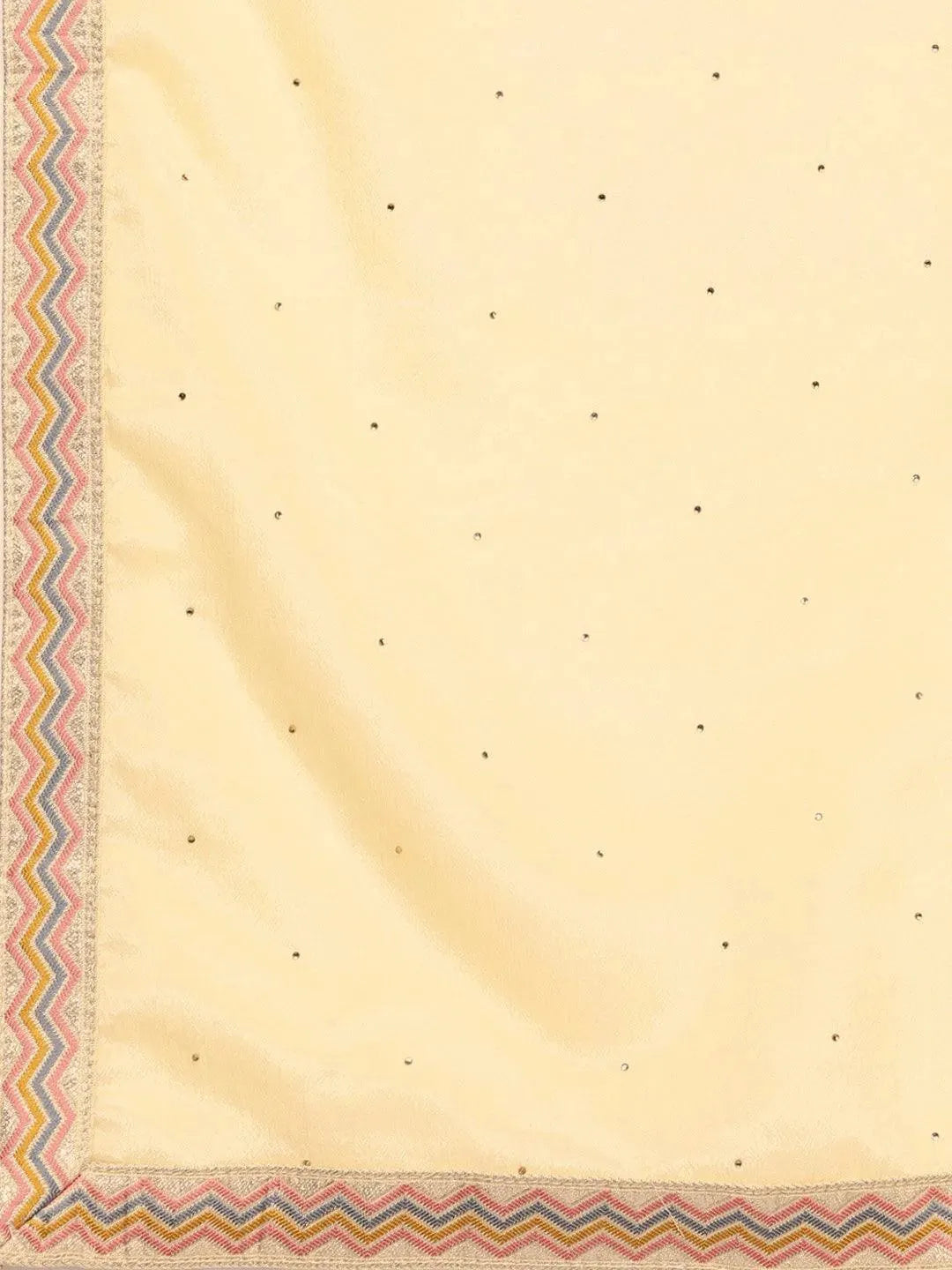 Yellow Woven Design Silk Suit Set - Libas 