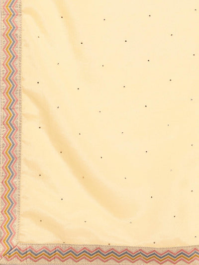 Yellow Woven Design Silk Suit Set - Libas