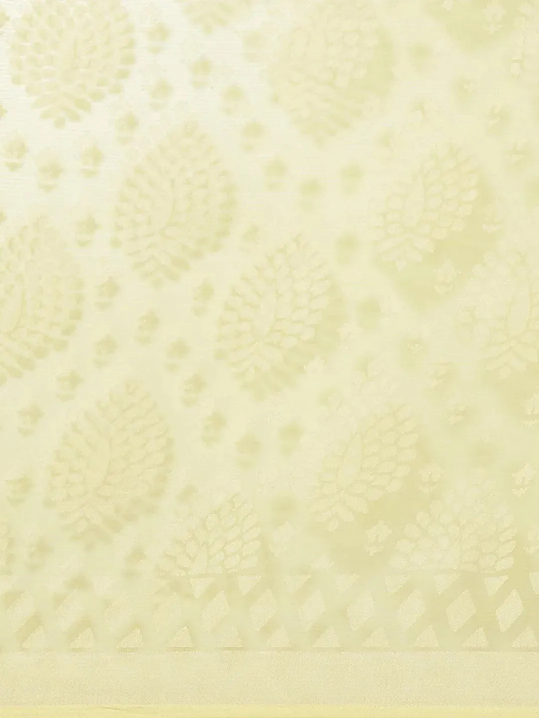 Yellow Woven Design Tissue Saree - Libas 