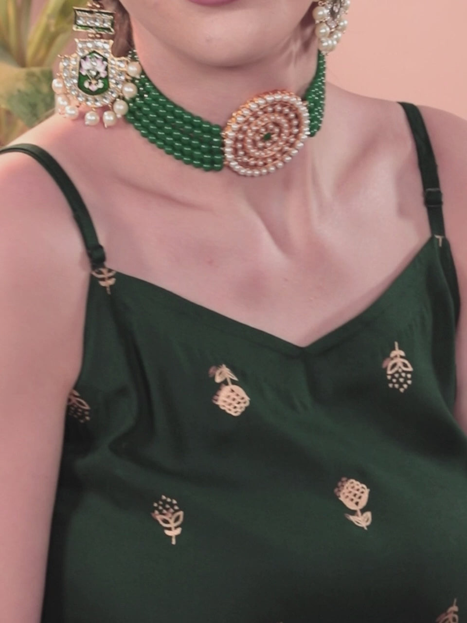  Green Printed Rayon Straight Kurta With Palazzos & Dupatta 