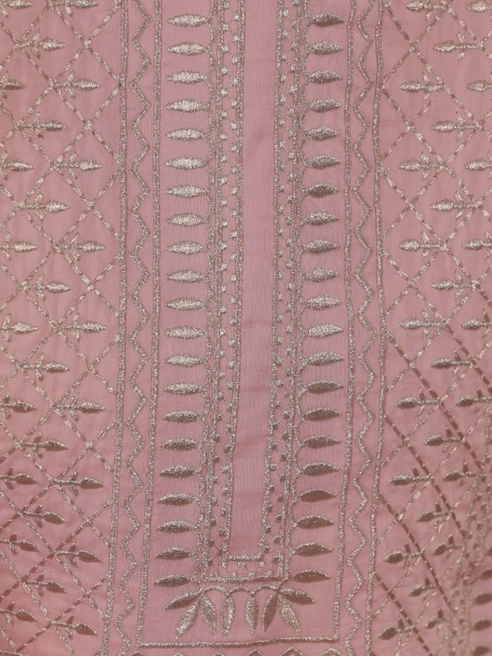  Peach Yoke Design Chanderi Silk Kurta 