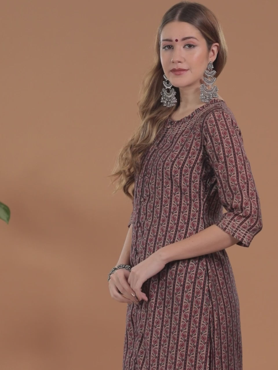  Multicoloured Printed Chanderi Silk Kurta 