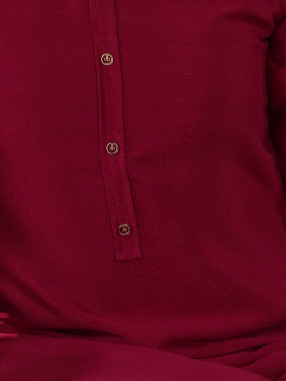 Maroon Solid Silk Kurta