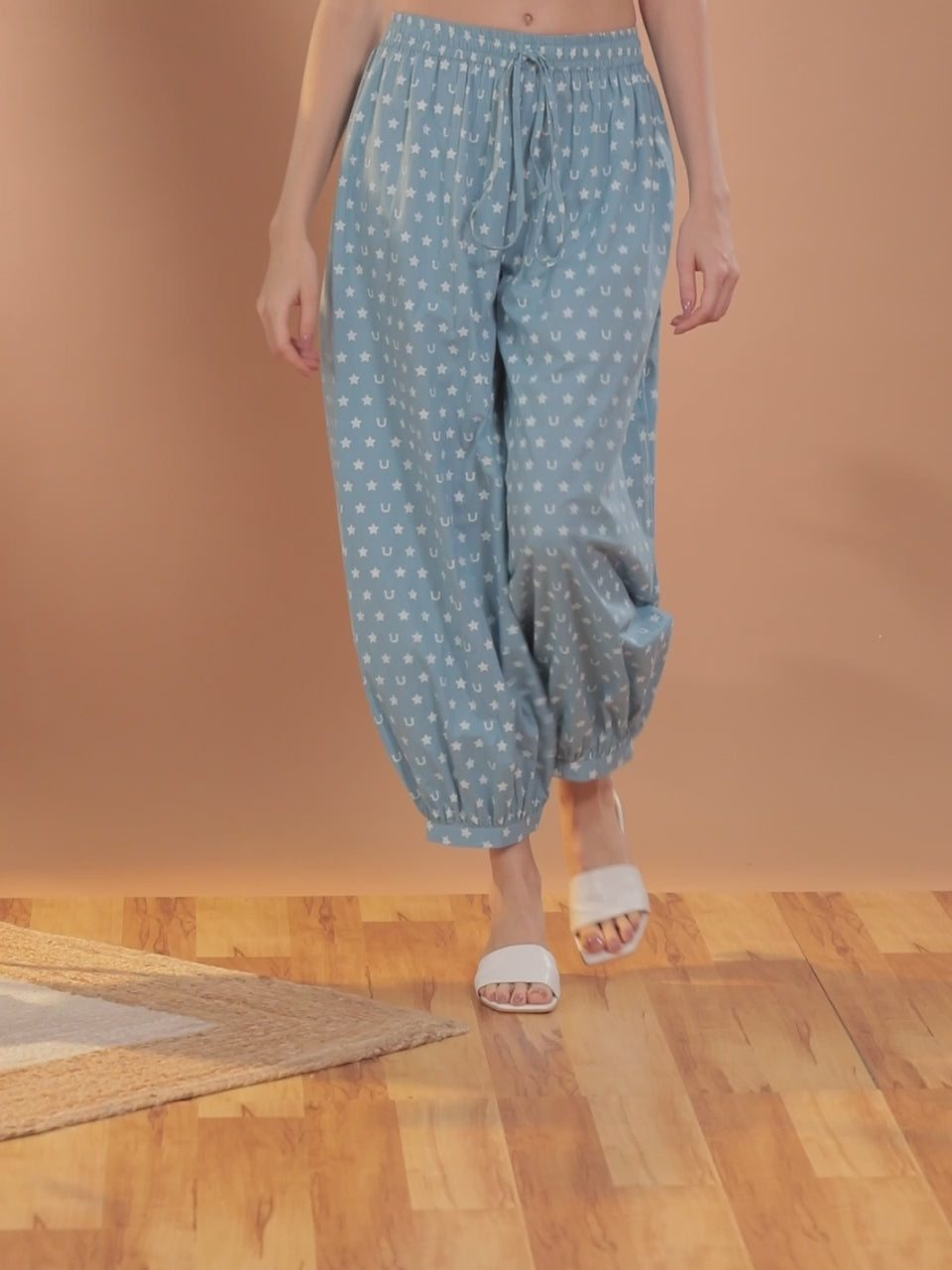  Blue Printed Cotton Salwar 