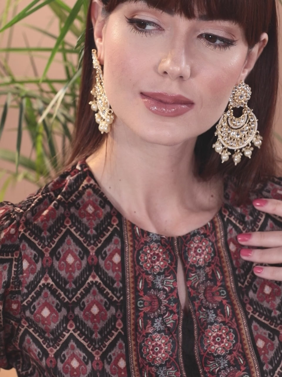  Multicoloured Printed Velvet Straight Kurta With Dupatta 