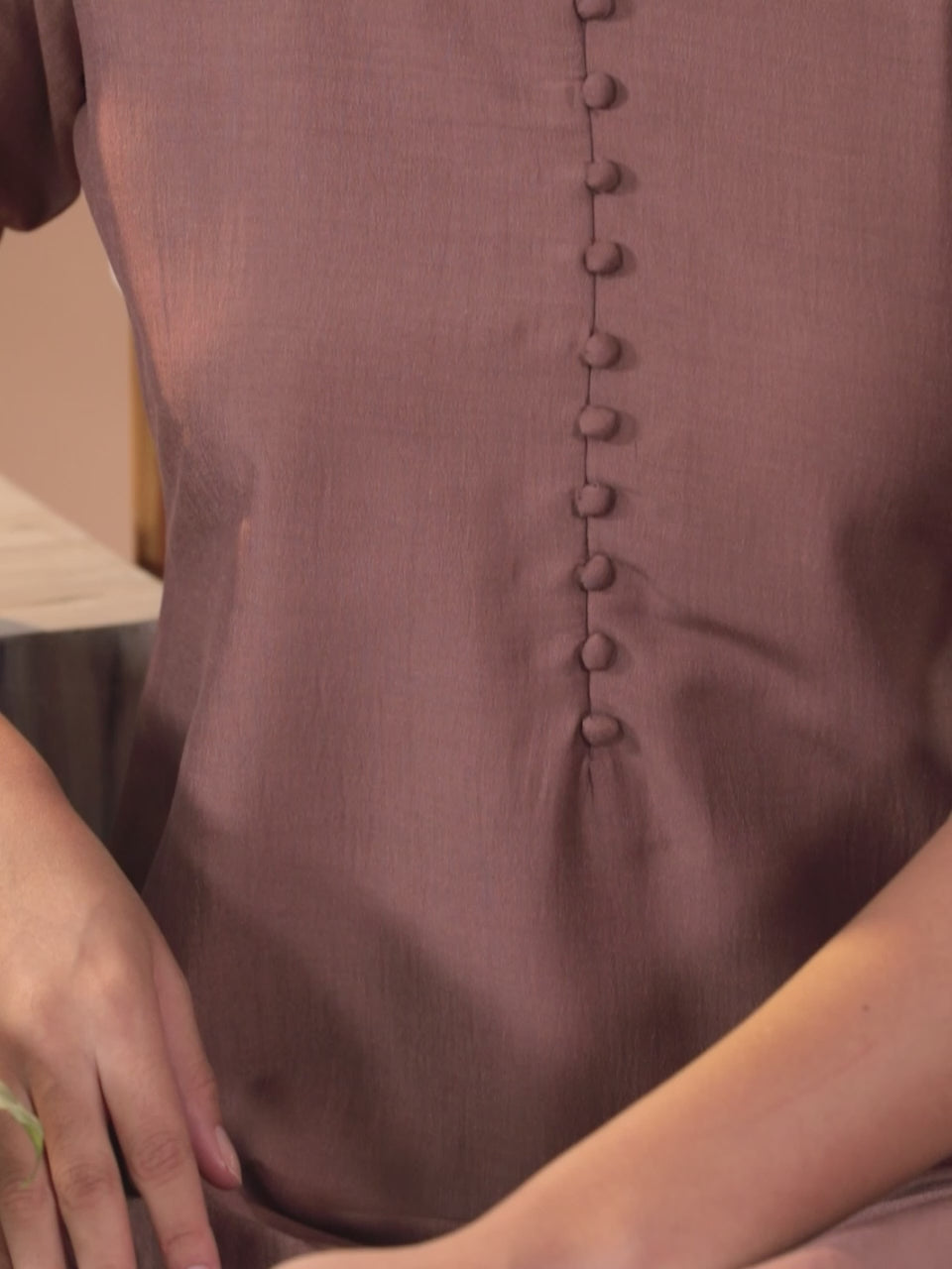  Mauve Solid Silk Blend Straight Kurta With Dupatta 
