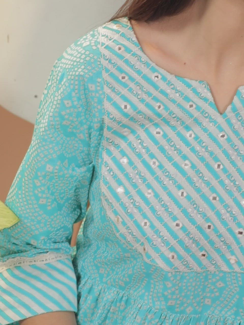 Blue Printed Cotton Straight Kurta With Dupatta 